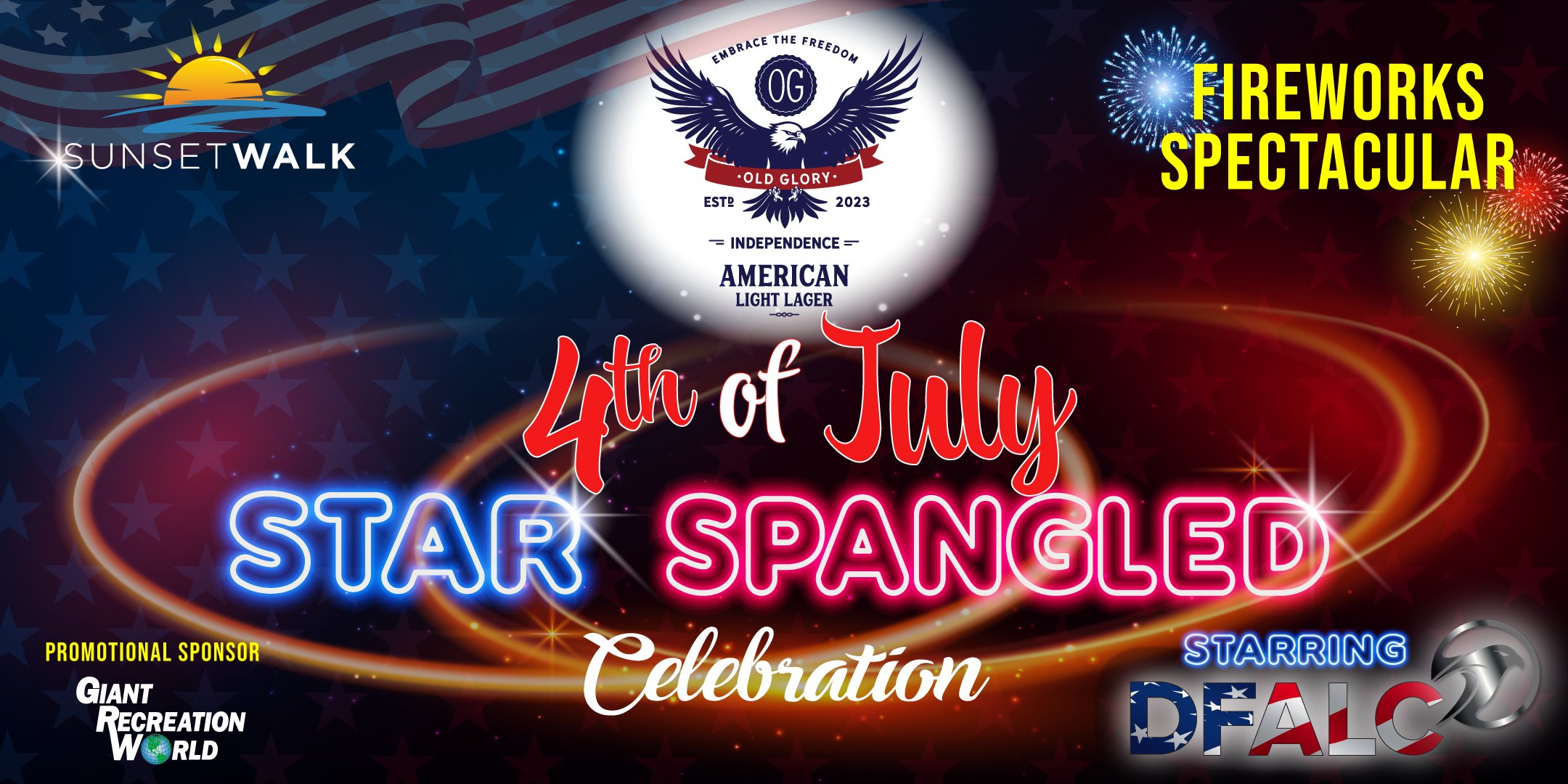 Promenade at Sunset Walk will 4th of July Star Spangled Celebration